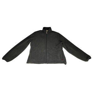 Woolrich Jacket Coat Andes Mens Size L Green Soft Fleece Sweatshirt Fall Cold